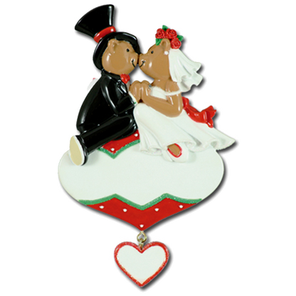 CR141: WEDDING COUPLE ON ORNAMENT (24pk)