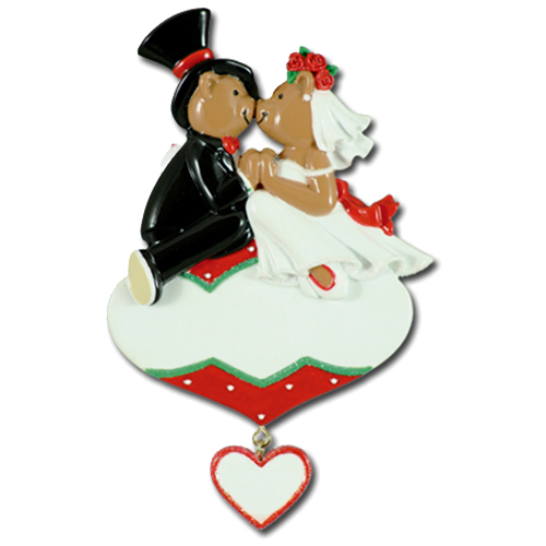 CR141: WEDDING COUPLE ON ORNAMENT (24pk)