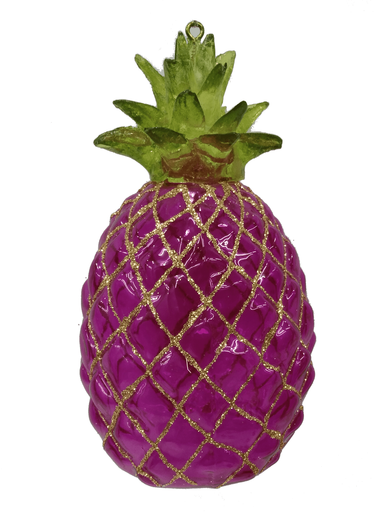 HZZ121P: Clear Glass Pink Pineapple (6pk)