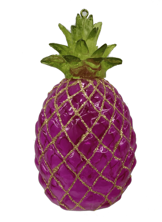 HZZ121P: Clear Glass Pink Pineapple (6pk)