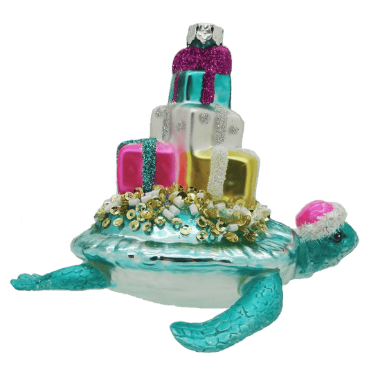 HZZ122: Glass Turtle W/ Presents (6pk)