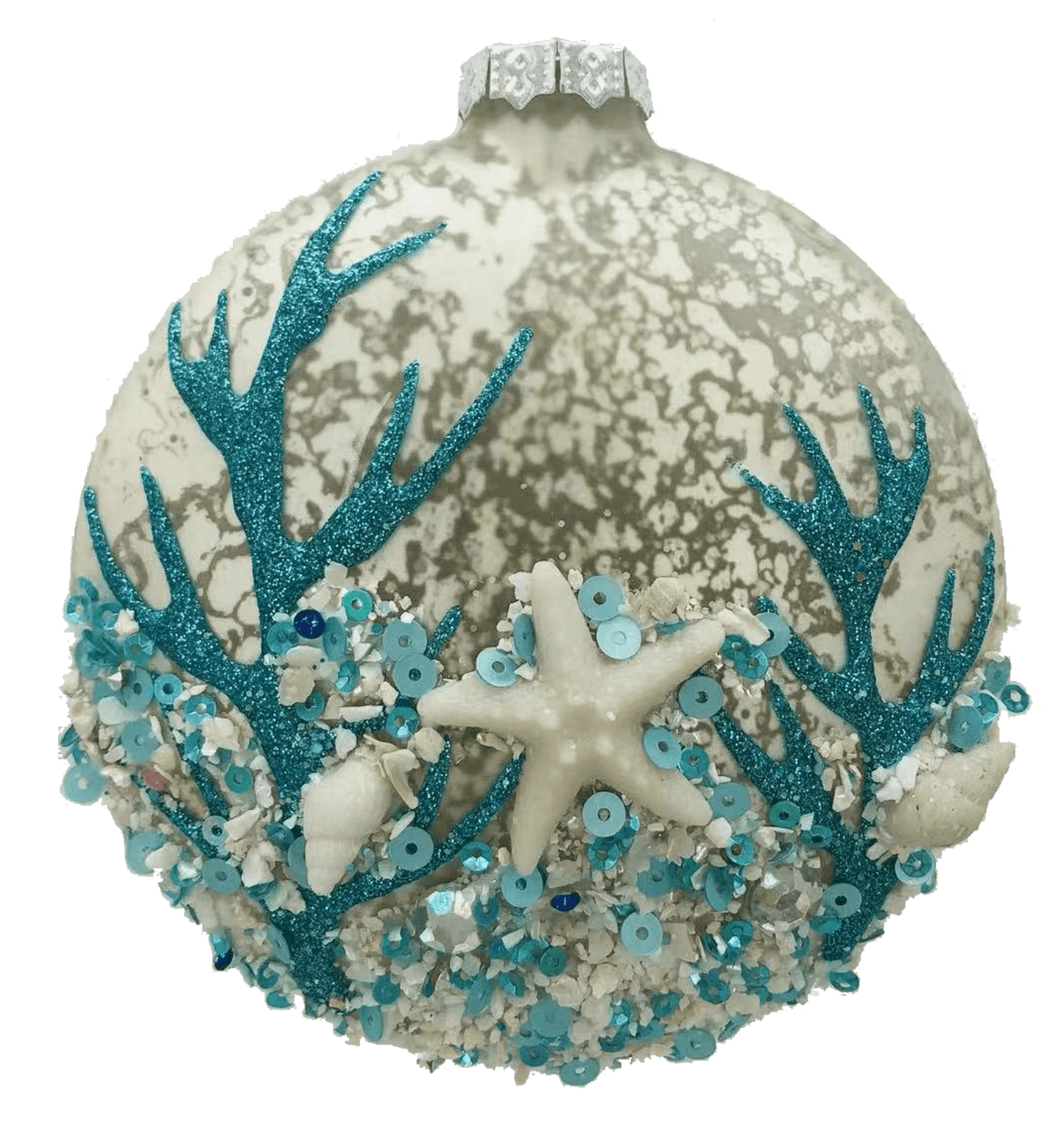 HZZ129: Coral Disc Ornament (6pk)