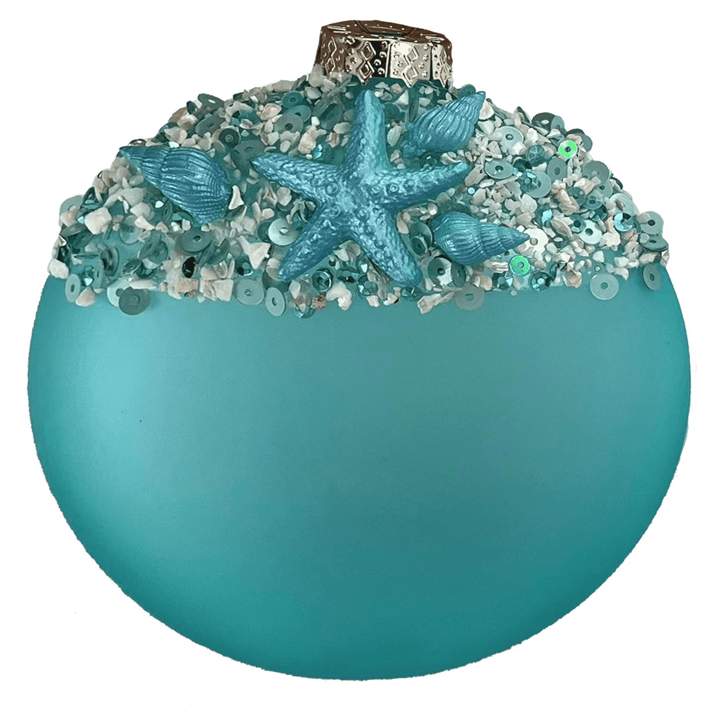 HZZ130A: Aqua Beach Disc Ornament (6pk)