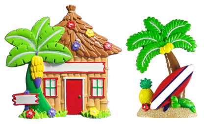 LR115: Tropical Hut & Palm Tree (12 sets)