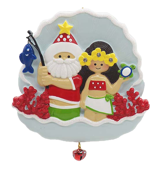 LR133: Santa Scallop w/ Girl (24pk)