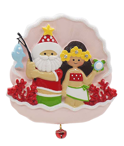 LR133: Santa Scallop w/ Girl (24pk)