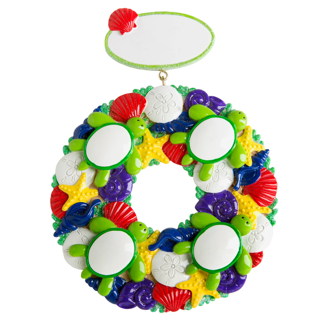 NT154PM: Primary Sea Turtle Wreath 4 (12pk)