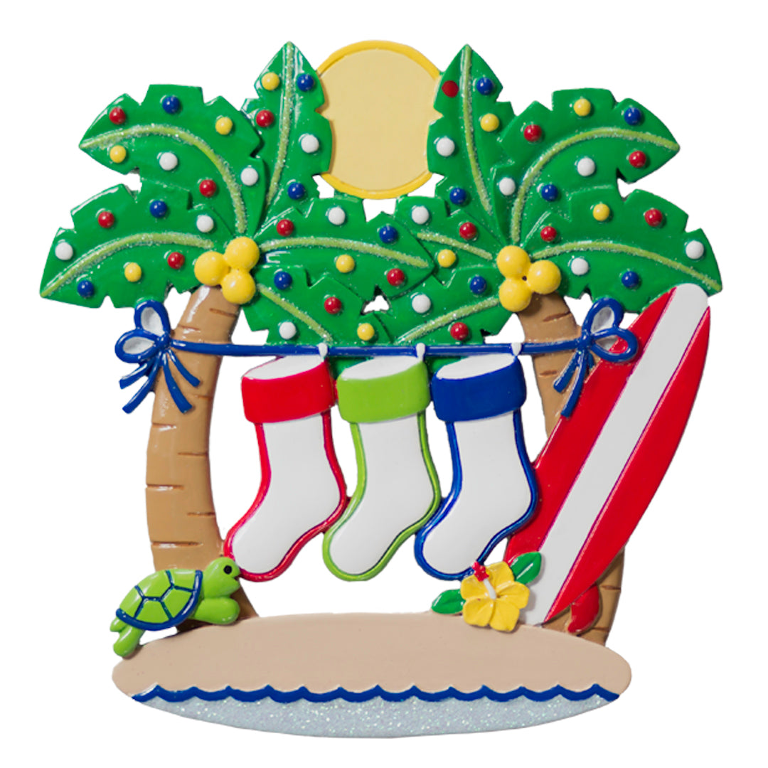 NT183: Palm Trees w/ 3 Stockings (12pk)