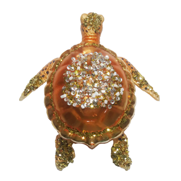 HZZ106: Gold Glass Turtle (6pk)